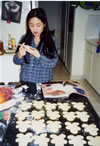 Amy Making Foos Player Cookies