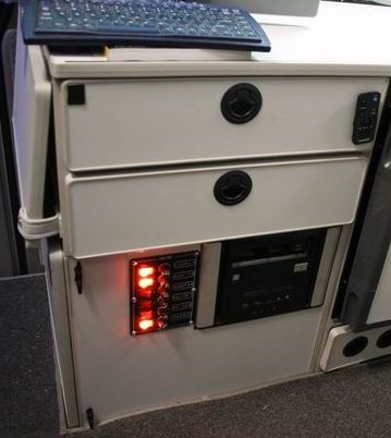Computer Cabinet and Lit Switches